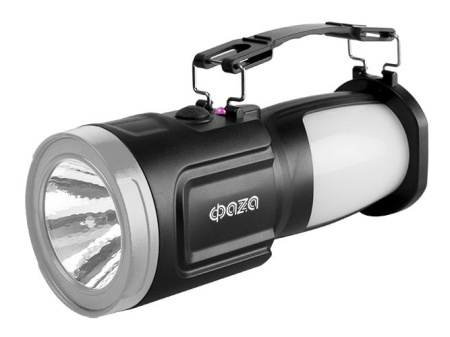 Фонарь аккумуляторный универсальный AccuF8-L1W/L24-bk 1Вт 83лм + боков. панель 24х0.1Вт 132лм аккум. 0.9А.ч ЗУ: сеть/солнечн. панель IP20 черн.  5006669