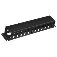 Органайзер кабельный JB07-2U-BK 19дюйм 2U с крышкой метал. RAL9004 черн.  8644c