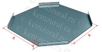 Крышка к X-образному лотку КЛК 200 сталь 1.2мм цУТ1.5 гор. цинк  114 201124 19