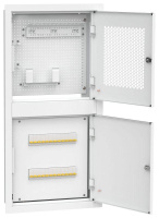 Шкаф встраиваемый двухсек. 400х850мм дверь метал. бел. LINEA R  LR16-4H81-M-FR