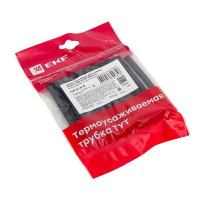 Набор трубок термоусадочных ТУТк клеевые 6/2 нг черн. по 100мм (уп.20шт) PROxima  tut-k-n-6