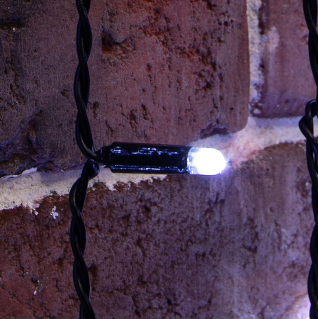 Гирлянда светодиодная "Светодиодный Дождь" 2х6м 768LED бел. 90Вт 230В IP65 постоян. свечение провод черн. (нужен шнур питания 303-500)  235-165