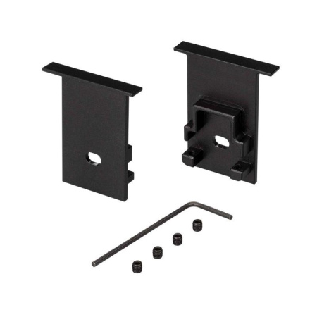 Заглушка SL-COMFORT-2542-F BLACK c отверстием металл  031783