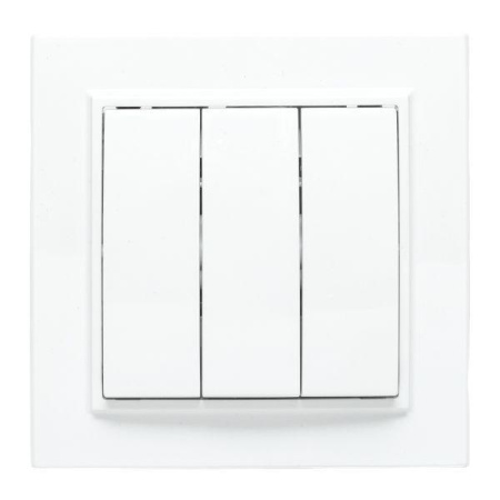 Выключатель 3-кл. СП Минск 10А IP20 бел. Basic  ERV10-024-10