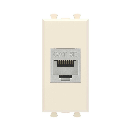Розетка компьютерная 1мод. Avanti "Ванильная дымка" RJ45 кат.5E без шторок экранир. модульная механизм  4405761