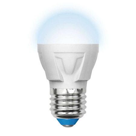Лампа светодиодная LED-G45 7W/NW/E27 /FR PLP01WH Яркая 7Вт шар матовая 4000К нейтр. бел. E27 (упак. картон)  UL-00002418