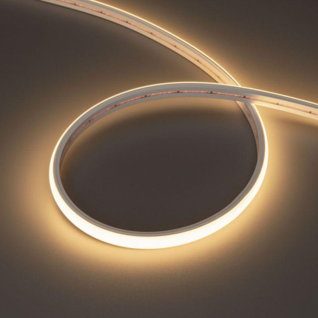 Лента герметичная MOONLIGHT-TOP-X320-11x7mm 24В Warm3000 (10Вт/м IP65 CSP wire x2) (силикон) (уп.5м)  038317