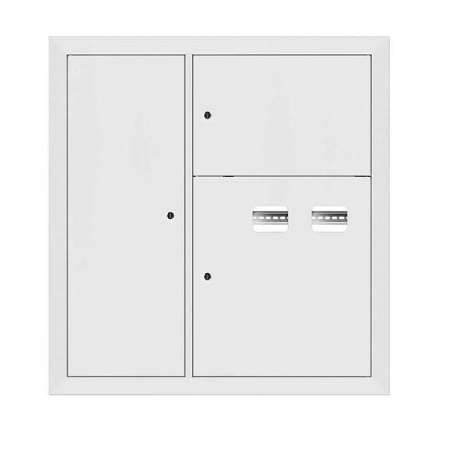 Щит этажный 2кв. слаботочка слева RAL9003 (1000х950х160) PROxima  mb29-v-2z-ral9003