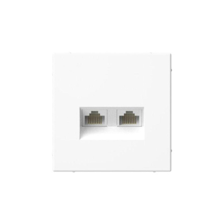Розетка двойная компьютерная ArtGallery RJ45+RJ45 кат.5E механизм бел. SE GAL000185
