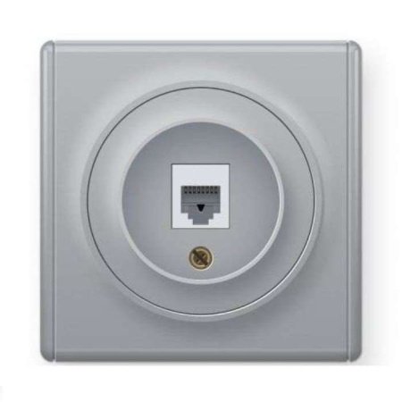 Розетка компьютерная 1-м СП Florence RJ45 кат.5E механизм сер. (1E20701302)  2172839