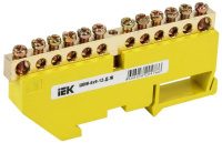 Шина PE "земля" на DIN-изоляторе ШНИ-6х9-12-Д-Ж  YNN10-69-12D-K05