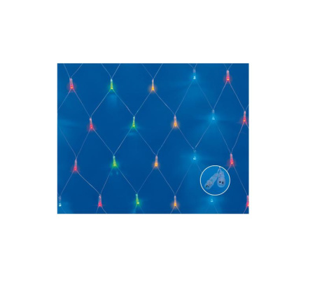 Сетка LED с эффектом мерцания ULD-N1515-96/TTK MULTI IP44 1.5х1.5м соедин. 96 диодов разноцвет. свет провод прозр.  UL-00007218