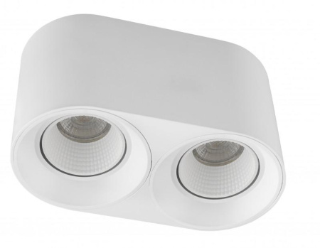 Светильник накладной IP20 10Вт GU5.3 LED бел./бел. пластик  DK3096-WH