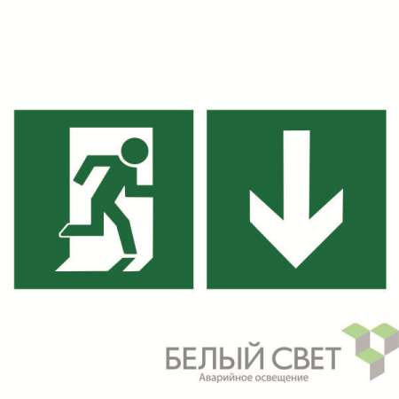 Знак безопасности BL-2010B.E39 "Указатель двери эвакуац. выхода (прав.)"  a18146