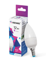 Лампа светодиодная 12Вт свеча 6500К холод. бел. E14 220В  LkecLED12wCNE1465
