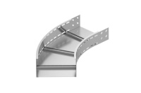 Поворот горизонтальный с дном LHT 900х80-45 1.5мм оцинк.  LHTH-B.9008.415