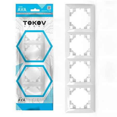 Рамка 4-м AVA бел.  TKL-AV-RM4-C01