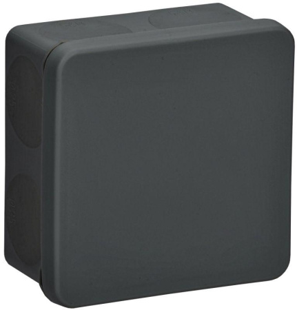 Коробка распаячная ОП КМ42435 80х80х40мм IP67 8 вводов черн.  UKO21-080-080-040-K02-66