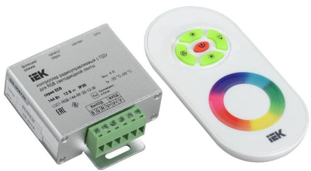 Контроллер с ПДУ радио RGB 3 канала 12В 4А 144Вт белый  LSC1-RGB-144-RF-20-12-W