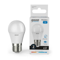 Лампа светодиодная Elementary 12Вт P45 шар 6500К холод. бел. E27 950лм  53232