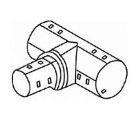 Тройник d160/110/160мм для дренаж. труб  ТНДР-160/110/160