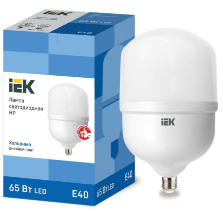 Лампа светодиодная HP 65Вт 230В 6500К E40  LLE-HP-65-230-65-E40