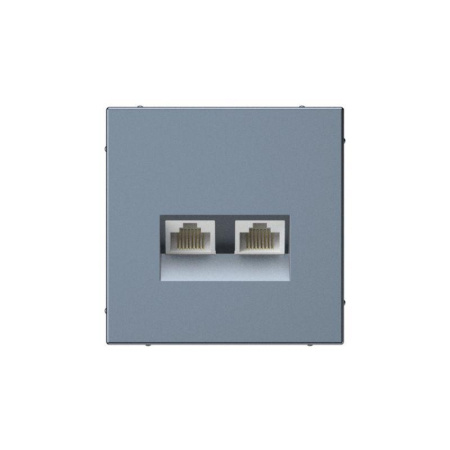 Розетка двойная компьютерная ArtGallery RJ45+RJ45 кат.5E механизм грифель SE GAL000785