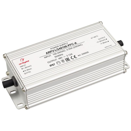 Блок питания ARPV-LG48100-PFC-A 48В 2.12А 100Вт IP67 метал. 5 лет  030035
