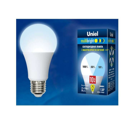 Лампа светодиодная LED-A60-10W/NW/E27 /FR/MB PLM11WH Multibright 10Вт грушевидная матовая 4000К нейтр. бел. E27 100-50-10 (упак. картон)  UL-00002372