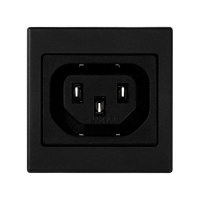 Плата с 1-м разъемом "мама" IEC320 45х45мм графит  Connect K306A-14