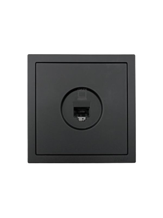 Розетка компьютерная 1-мест. СП ZIMA IP20 черн. бархат  704-4288-140