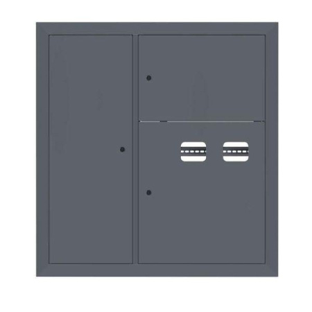 Щит этажный 2кв. слаботочка слева RAL7024 (1000х950х150) PROxima  mb29-v-2z-ral7024