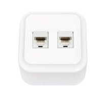 Розетка компьютерная 2-м ОП бел.  РК216-005