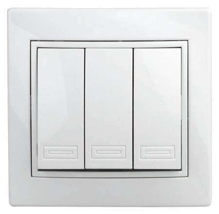 Выключатель 3-кл. СП Plano 10А IP20 1-106-01 250В бел.  Б0027605