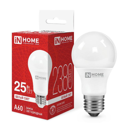 Лампа светодиодная LED-A60-VC 25Вт 230В Е27 4000К 2380лм  4690612062051