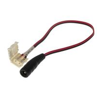 Коннектор питания с джеком для одноцвет. LED лент IP23 10мм  144-101