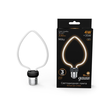 Лампа светодиодная филаментная Filament Artline 4Вт Heart матов. 2700К тепл. бел. Е27 330лм milky  1003802104