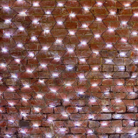 Гирлянда светодиодная "Сеть" 2х3м 432LED бел. 40Вт 220-240В IP67 провод каучук черн.  217-125