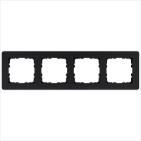 Рамка 4-м G-Flex черн. матовый soft touch  G1104PB