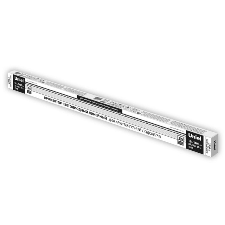 Прожектор светодиодный ULF-L52-18W/2700K/L100 220V IP65 SILVER линейный 1000мм тепл. бел. свет 2700К. 1620лм алюм.  UL-00008361