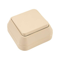 Выключатель 1-кл. ОП 10А IP20 крем.  45201