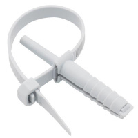 Хомут дюбельный 7х150 сер. (уп.50шт) PROxima  plc-nst-7.2x150w