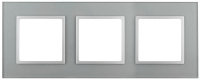 Рамка 3-м 14-5103-03 стекло Elegance алюм.+алюм. ЭРА Б0034508