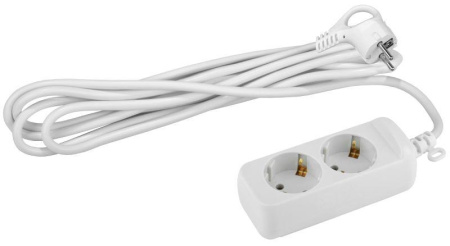 Удлинитель 2х1.5м с заземл. 10А IP20 UX-2e-1.5m ПВС 3х0.75  Б0038572