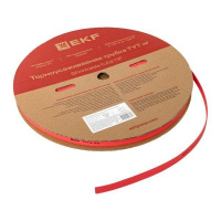 Трубка термоусадочная ТУТ нг 12/6 красн. (уп.100м)  tut-12-r