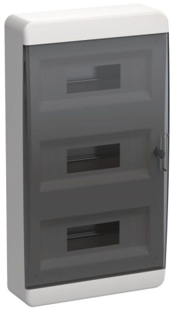 Корпус пластиковый ЩРН-П-36 IP41 черн. прозр. дверь TEKFOR  TF5-KP12-N-36-41-K01-K03
