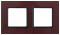 Рамка 2-м 14-5102-25 стекло Elegance бордо+антрацит ЭРА Б0034497