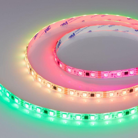 Лента герметичная SPI-SE-B60-10mm 12В RGB-PX3-BPT (12Вт/м IP65 5060) (бегущий огонь) (уп.5м)  039597