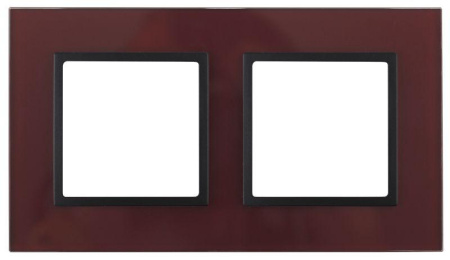 Рамка 2-м 14-5102-25 стекло Elegance бордо+антрацит ЭРА Б0034497