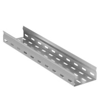 Лоток листовой перфорированный 300х100 L2000 сталь 1.2мм ЛЛПц оцинк.  EI-01.01.41.071